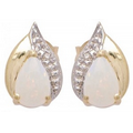 Opal & Diamond Earrings